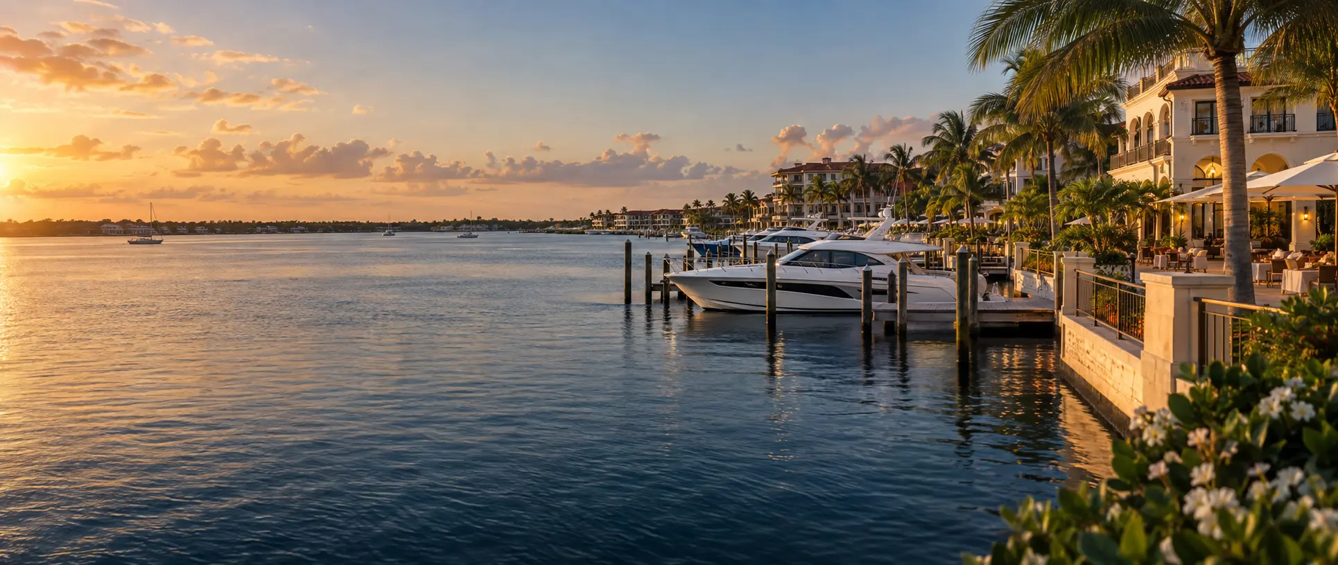 Naples waterfront at golden hour